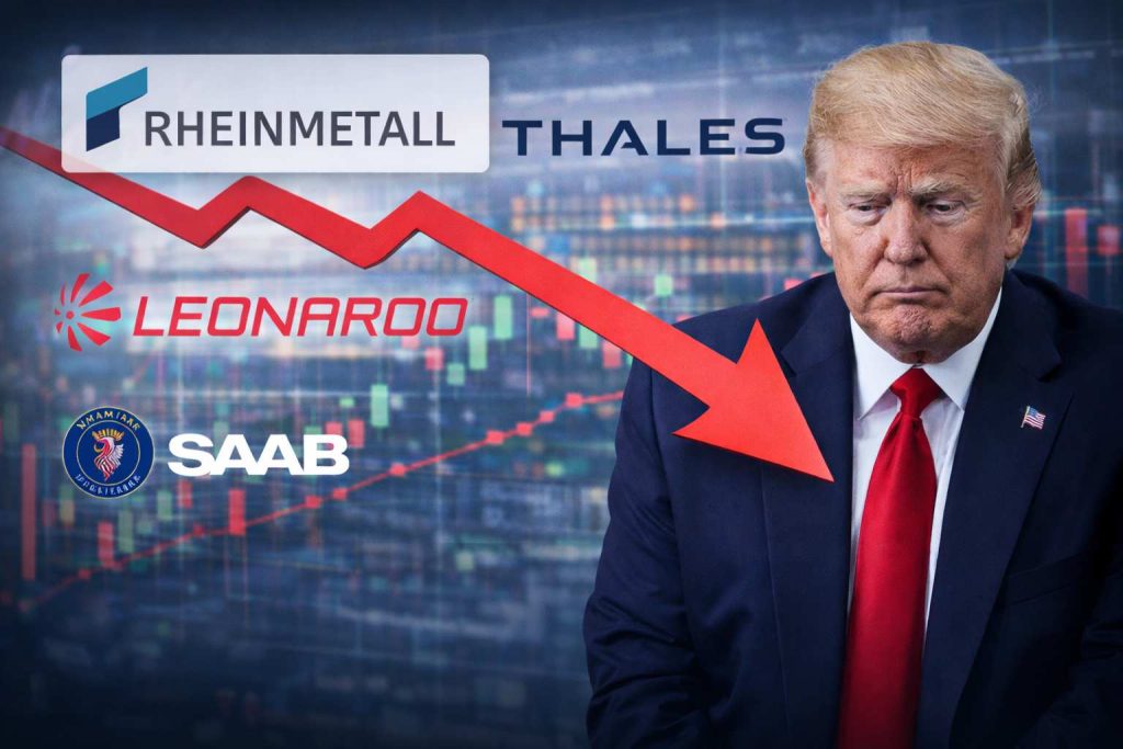 European defence shares fall after Trump retreats from trade war threats