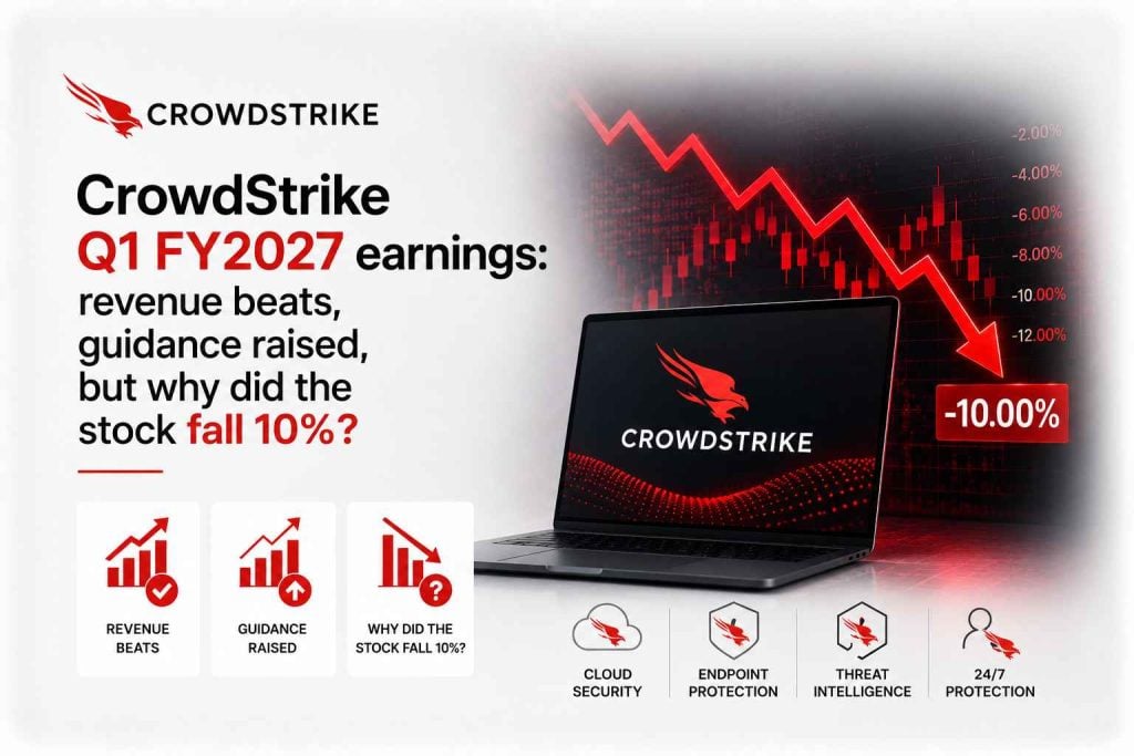 CrowdStrike Q1 FY2027 earnings: revenue beats, guidance raised, but why did the stock fall 10%?