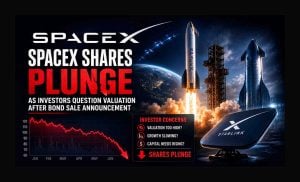 SpaceX shares plunge as investors question valuation after bond sale announcement