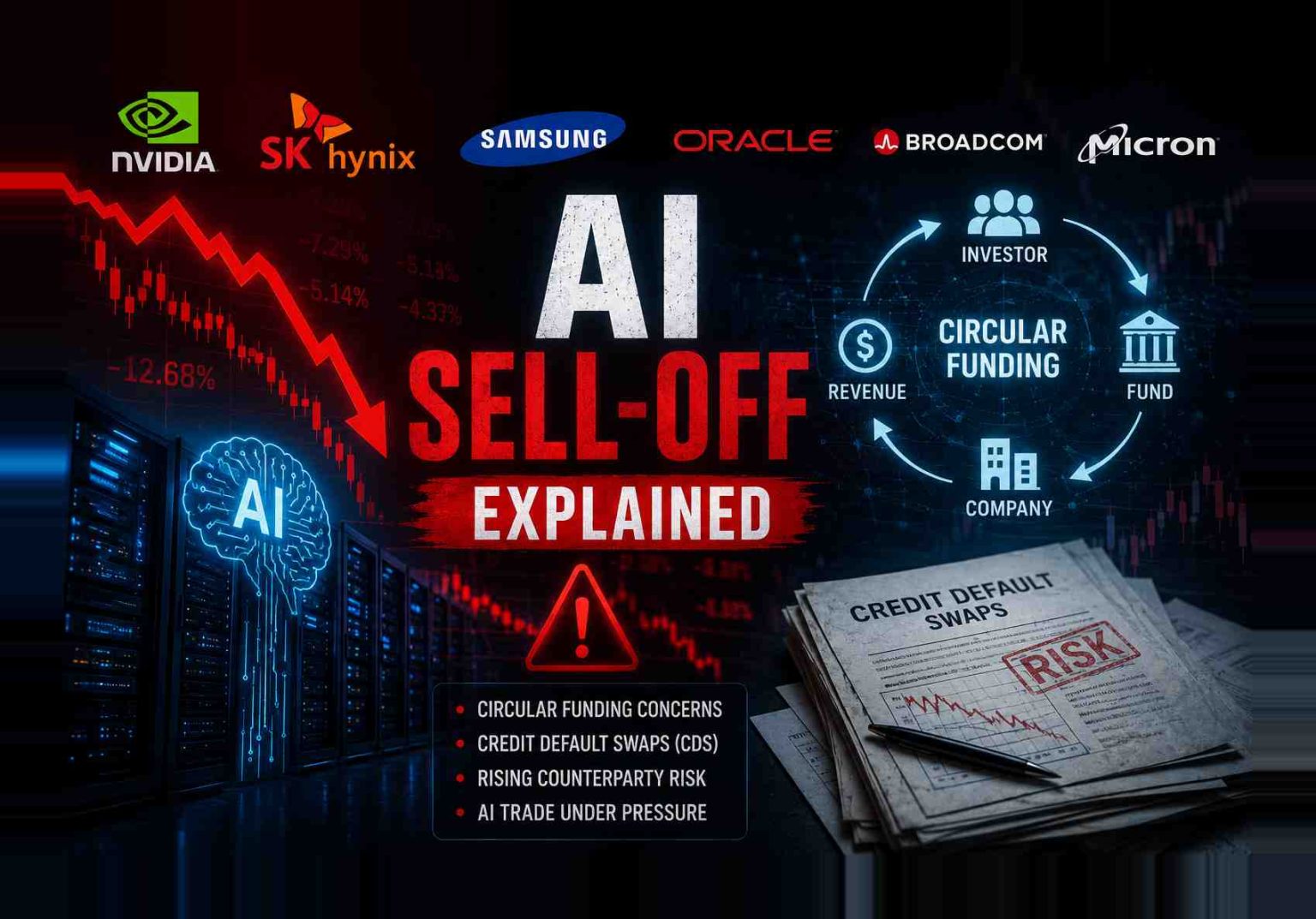 AI sell-off explained: Why circular funding and Credit Default Swaps have suddenly become the market’s biggest worry