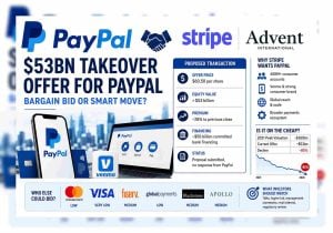 PayPal faces $53bn takeover approach: bargain bid or fantasy deal?
