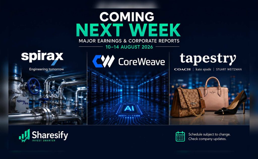Coming next week: Spirax, CoreWeave, Tapestry