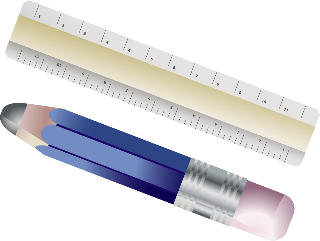 Pencil and ruler