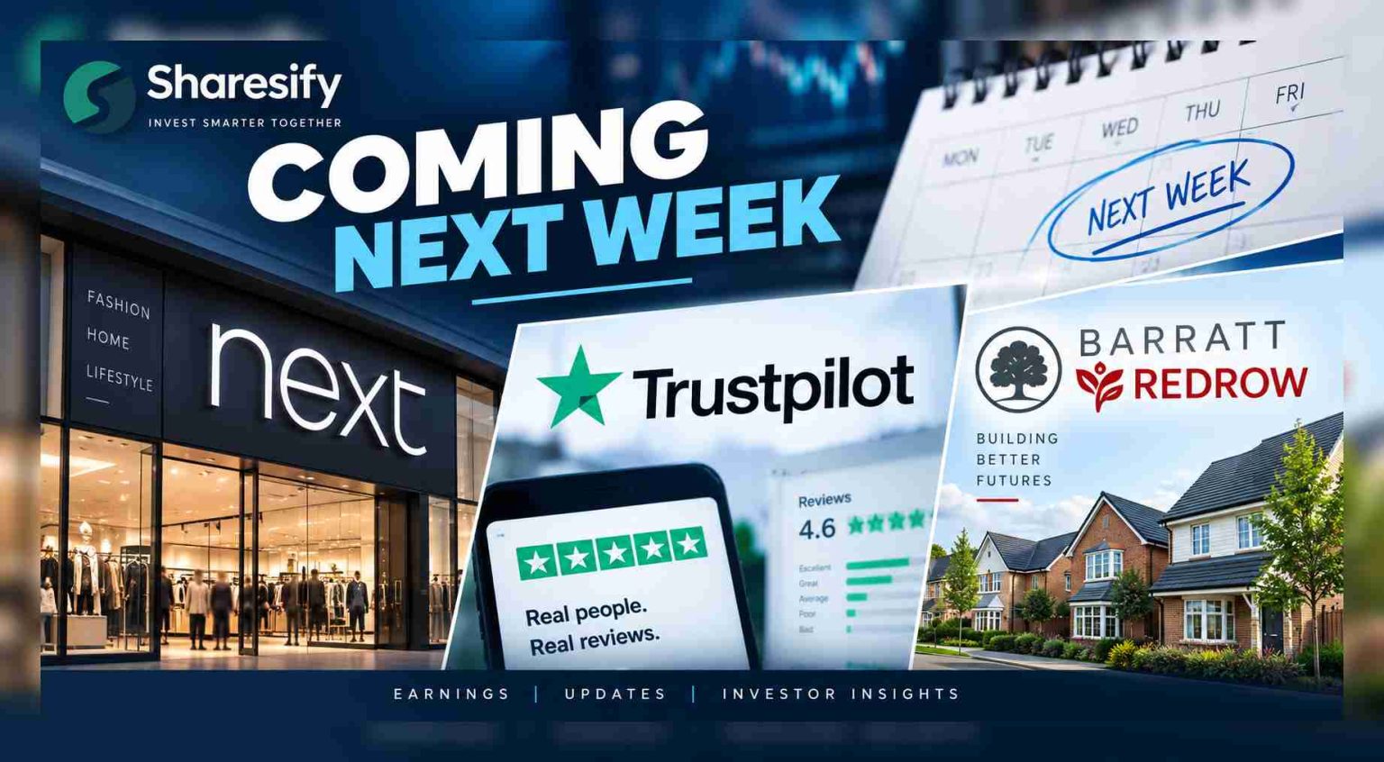 Coming next week: Next, Trustpilot, Barratt Redrow